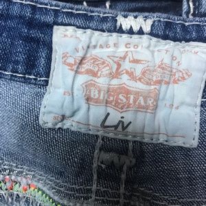 Big Star Shorts - BIG STAR denim cut off shorts Sz 31 neon LIV Big Star Shorts - BIG STAR denim cut off shorts Sz 31 neon LIV